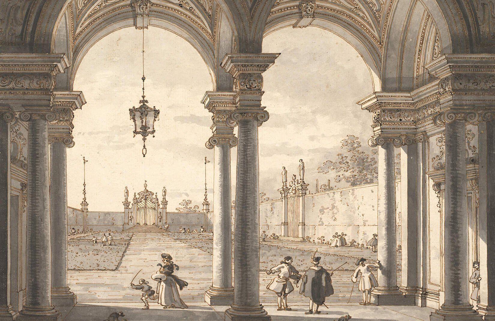 1650x1070 View Through a Baroque Colonnade