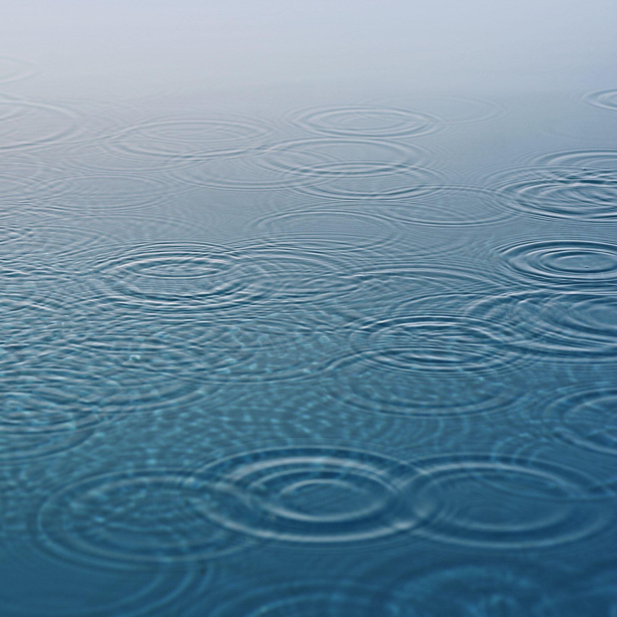 2048x2048 Rainy Wet Ripple Lake Surface iPad Air Wallpaper Free Download
