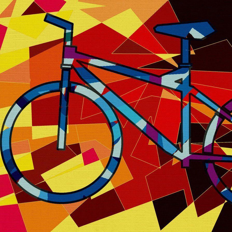 894x894 Bike and Cubism. Bicycle art, Cubism, Bike art