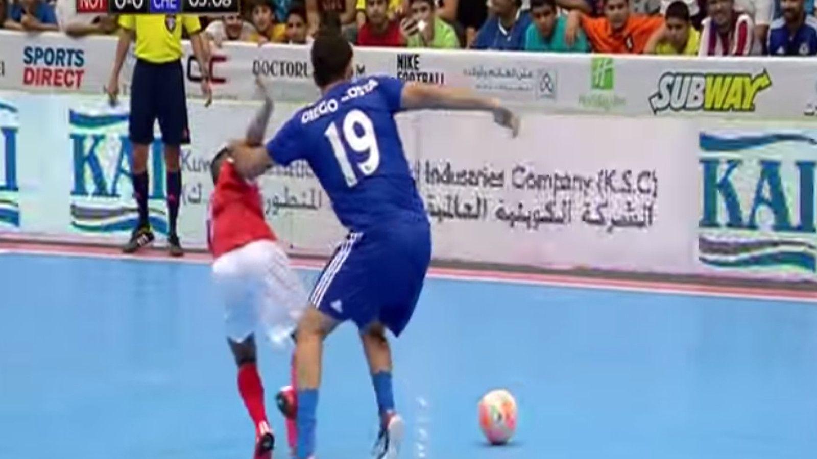 1600x900 Diego Costa plays futsal, knocks people over, gets mobbed by men in fatsuits Ain't Got No History