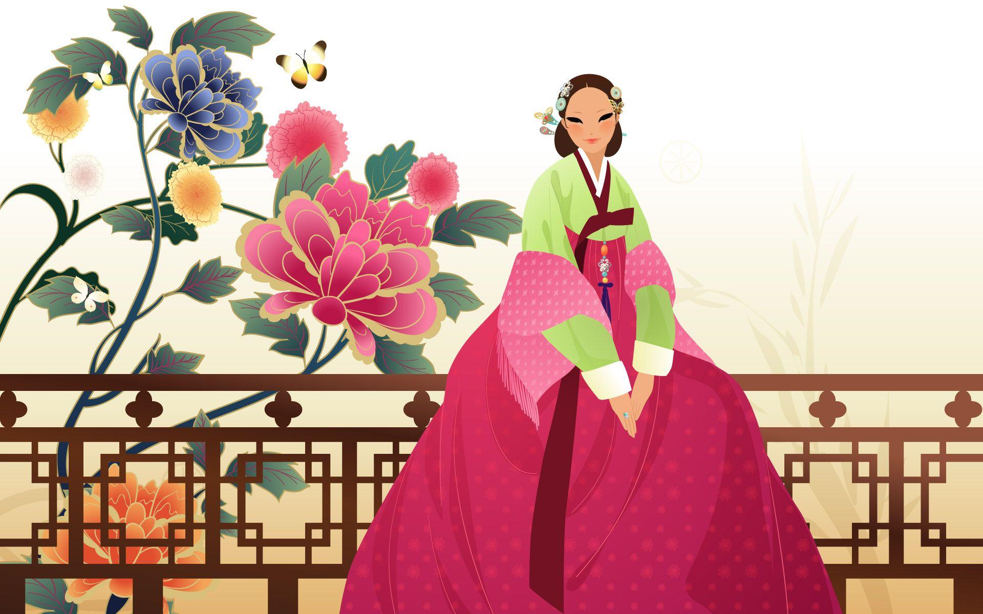 1920x1200 Korean women Wallpaper 6639 Women Cartoon