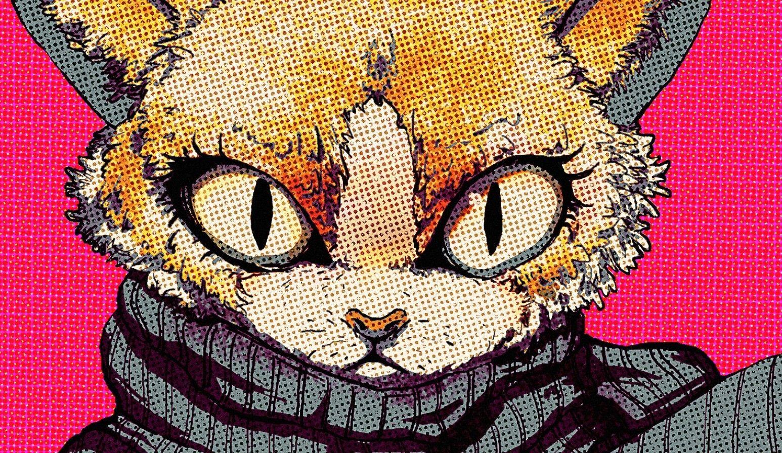 1546x896 Cat Art Wallpaper Awesome Anime Cat Desktop Wallpaper Ideas of The Hudson