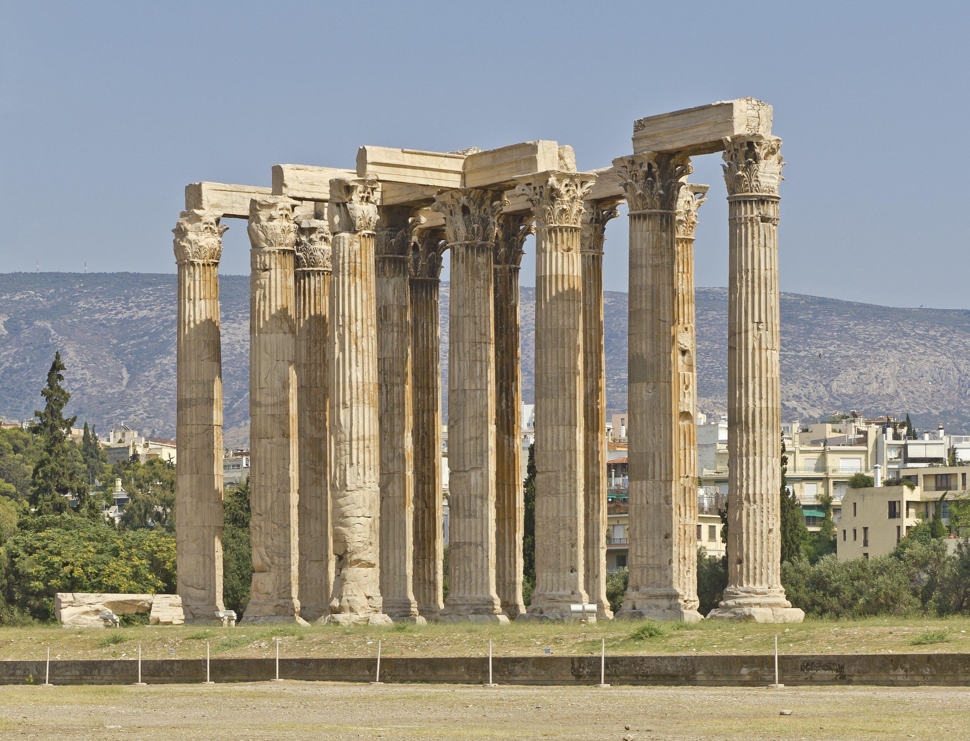 3186x2435 greek architecture building greece ancient temple of olympian zeus