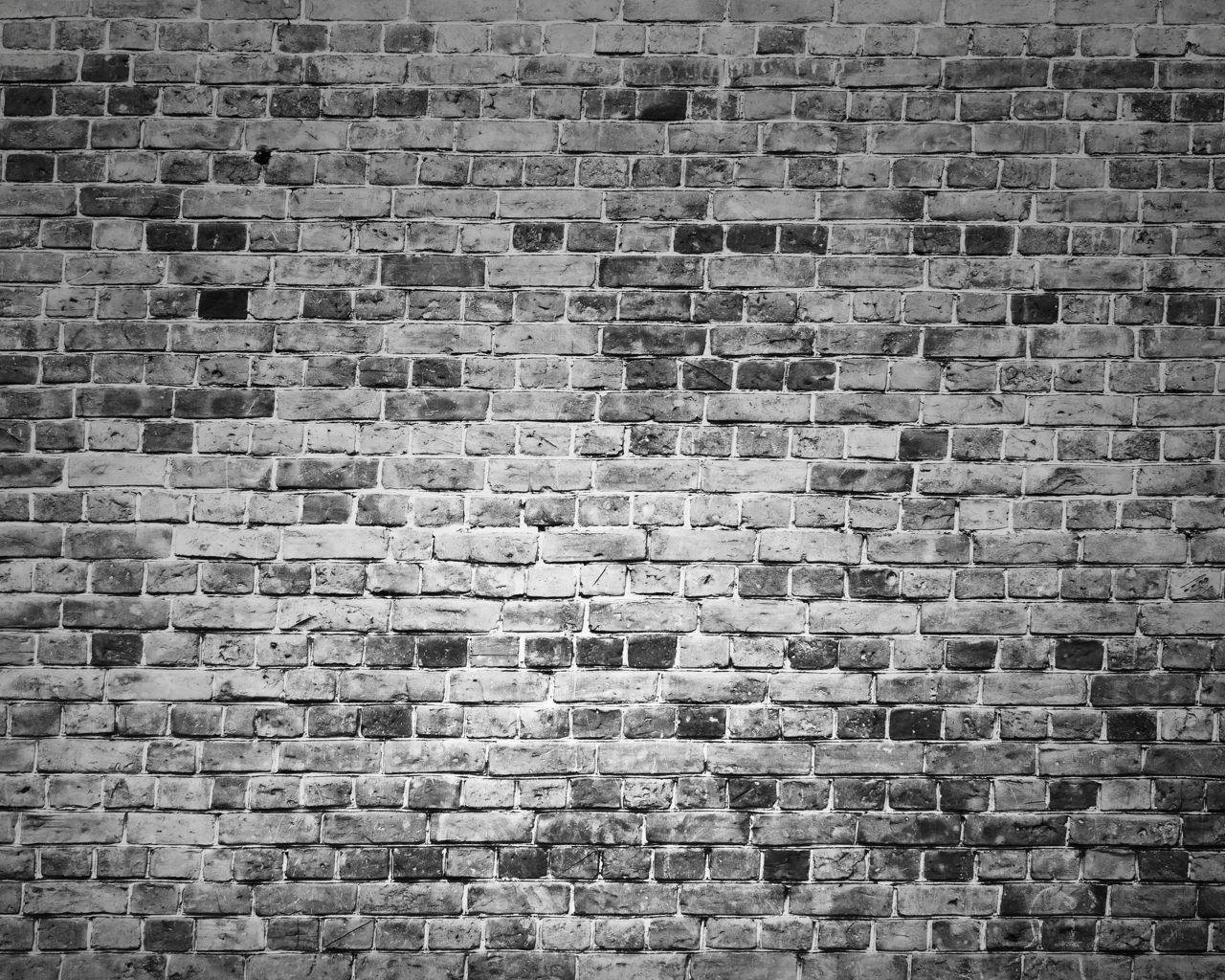 1280x1024 Download 1280x1024 wallpaper brick wall, black and white, standard 5: fullscreen, 1280x1024 HD image, background, 8721