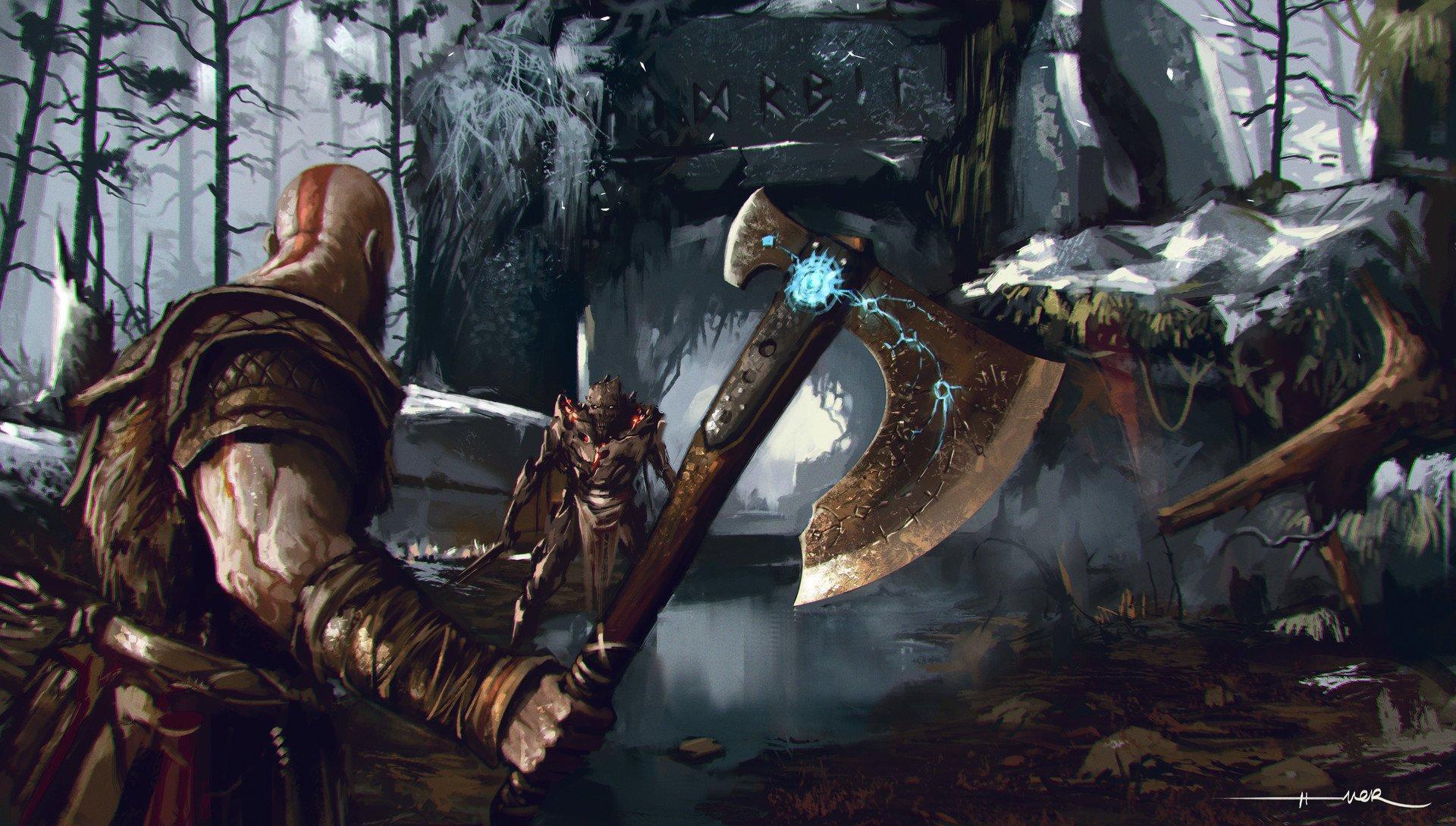 1920x1089 Desktop Kratos Wallpaper 4k