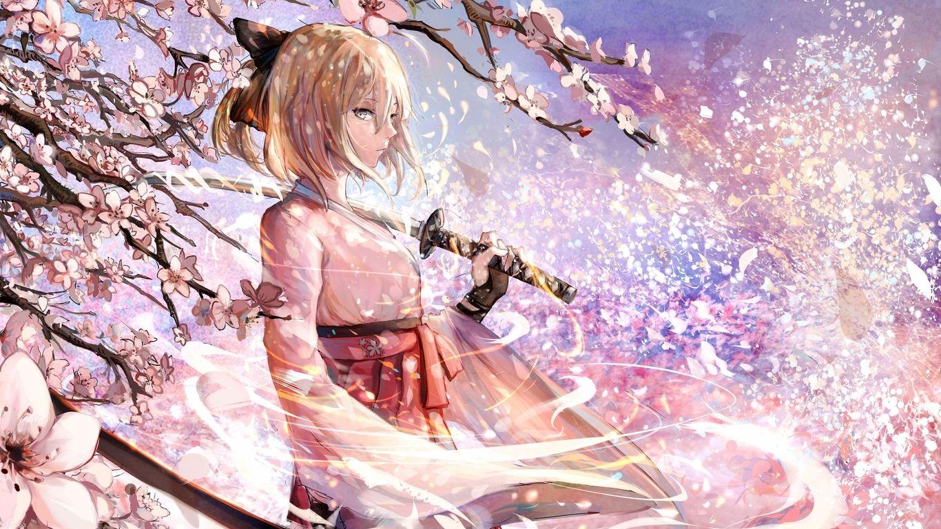 1366x768 Fate Grand Order Anime Girl With Sword 4k 1366x768 Resolution HD 4k Wallpaper, Image, Background, Photo and Picture