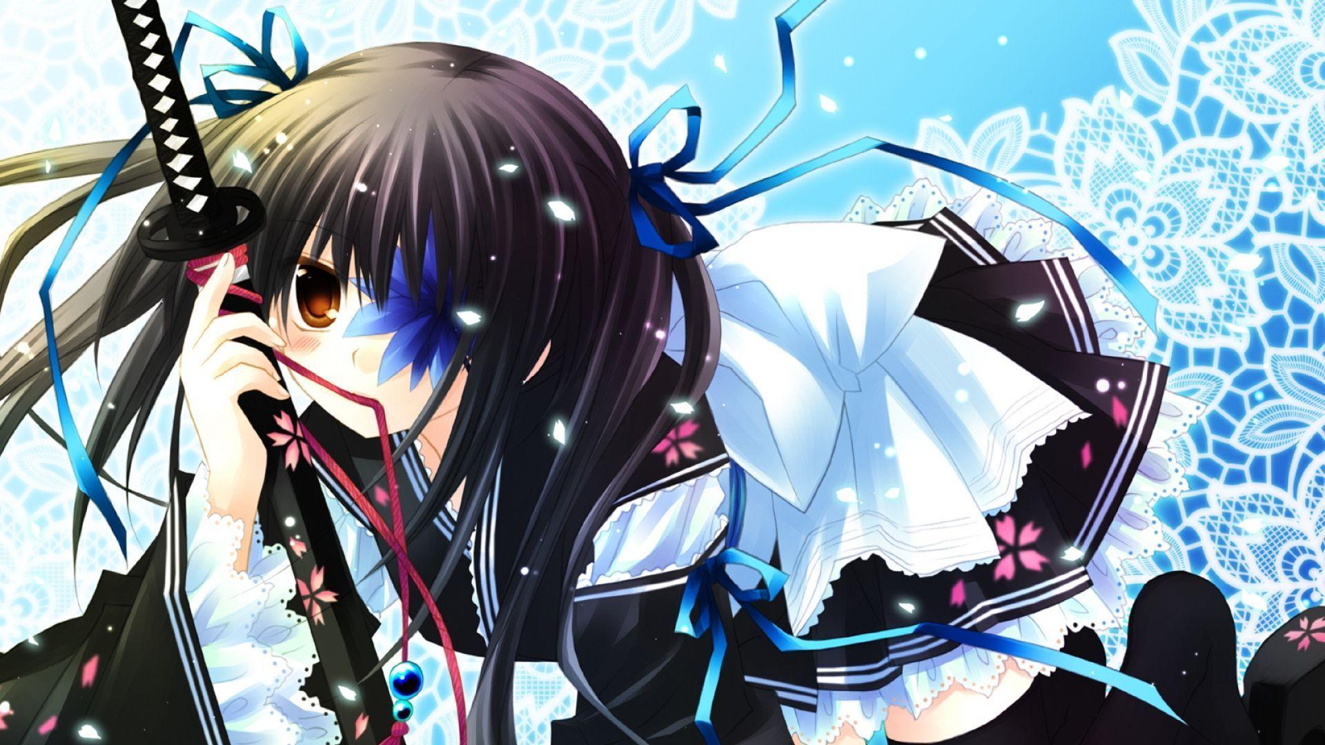 1920x1080 Download Wallpaper Anime, Girl, Sword, Posture, Dressing HD Wallpaper