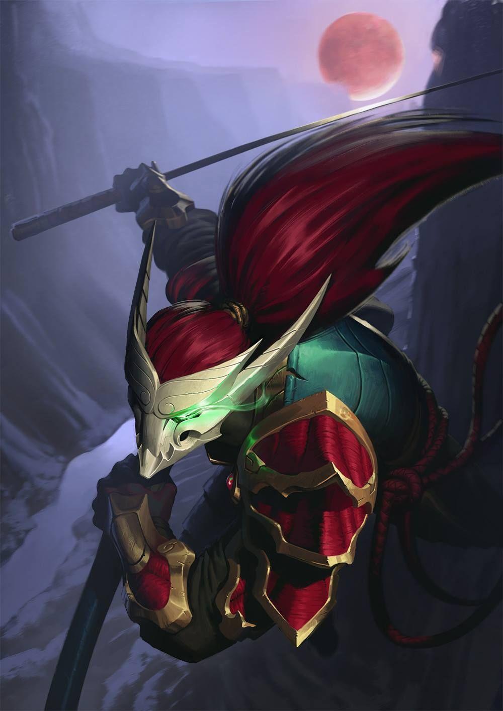 1000x1414 Blood Moon Yasuo Moon Yasuo Art Wallpaper & Background Download