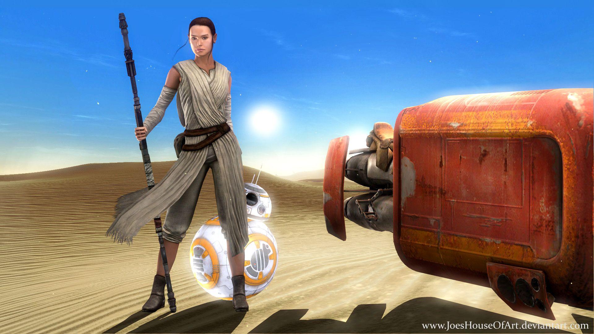 1920x1080 Free download Star Wars Rey Jakku Wallpaper by ShaunsArtHouse on [1920x1080] for your Desktop, Mobile & Tablet. Explore Star Wars Rey Wallpaper. Star Wars Rey Wallpaper, Star Wars Rey