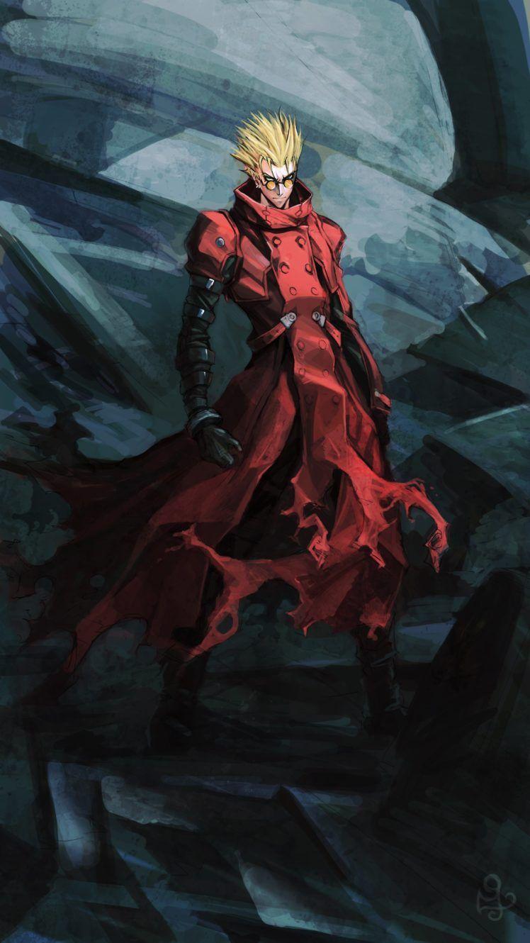 748x1330 anime, Series, Trigun, Vash, Characters, Red, Male Wallpaper HD / Desktop and Mobile Background