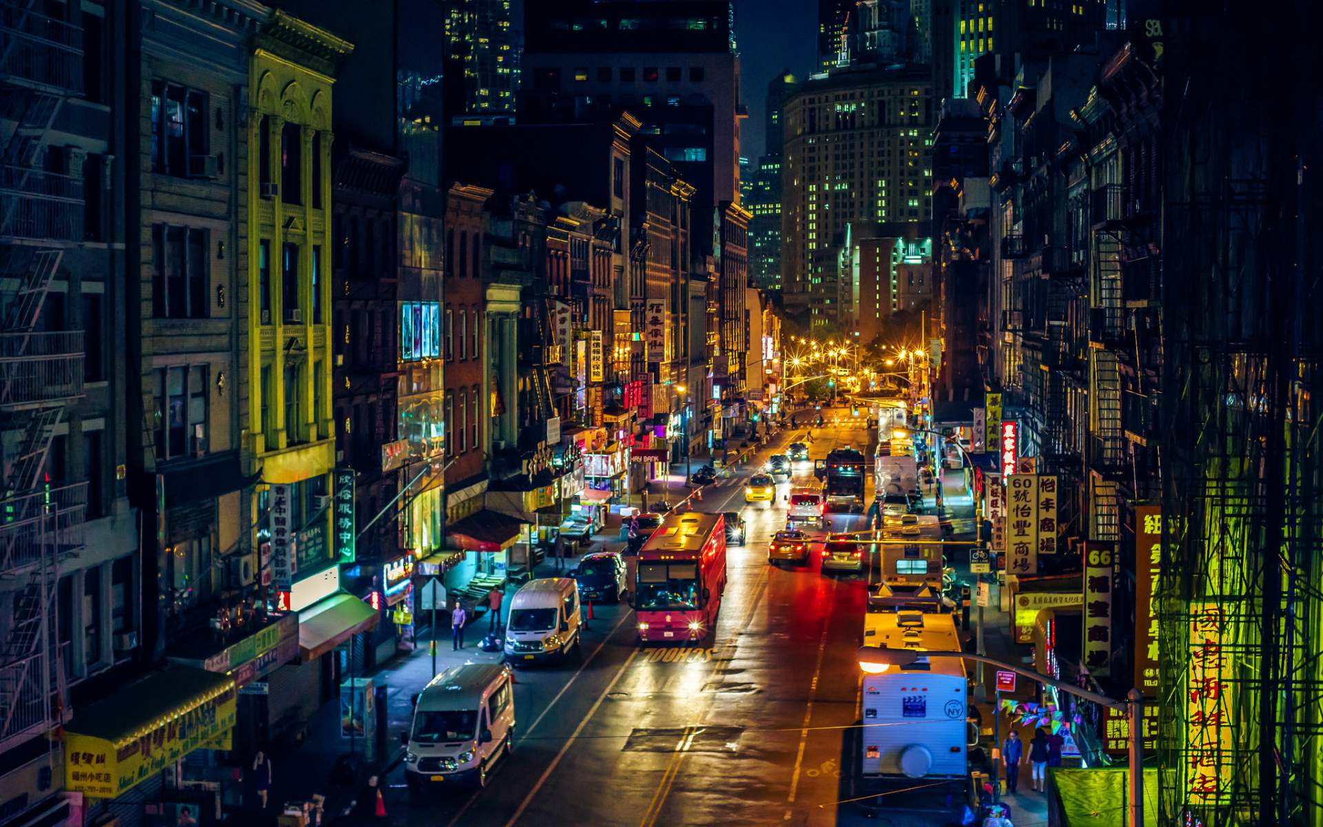 1920x1200 New York Street At Night Wallpaper York Street City HD Wallpaper