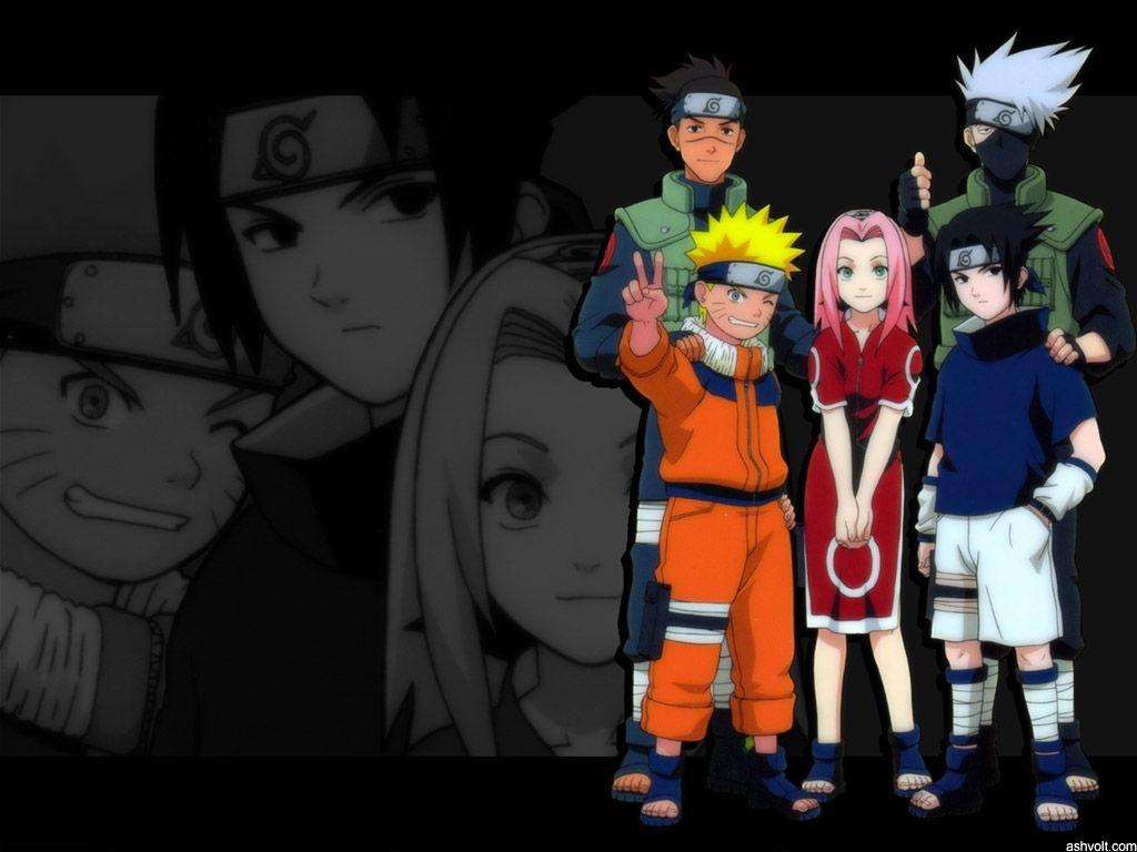 1024x768 Sakura Naruto Sasuke Kakashi Iruka HD Wallpaper