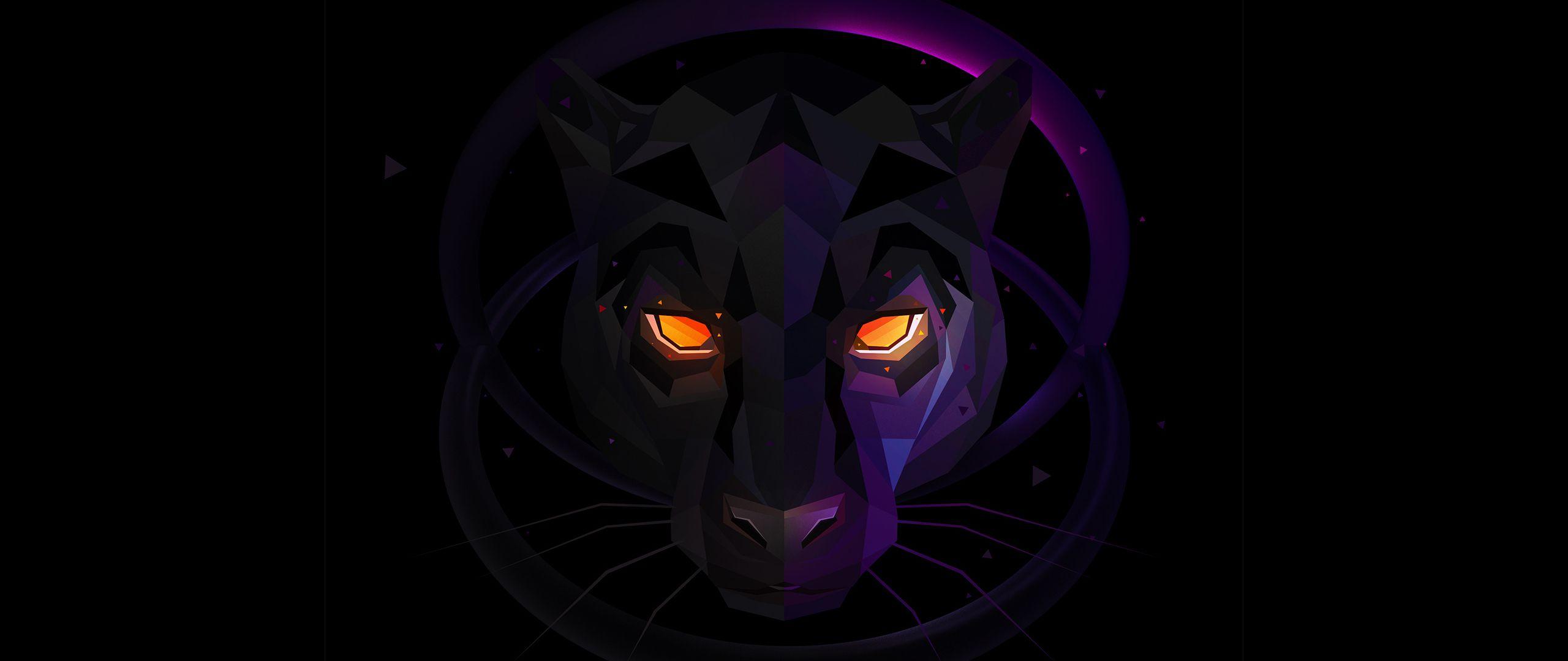 2560x1080 Desktop Wallpaper Black Panther, Muzzle, Dark, Art, HD Image, Picture, Background, 443bec