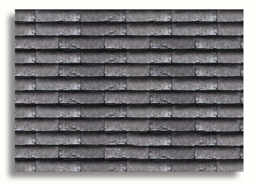 1063x768 No 56 Roof Tile Grey Slate: NEW SELF ADHESIVE Dolls House Wallpaper