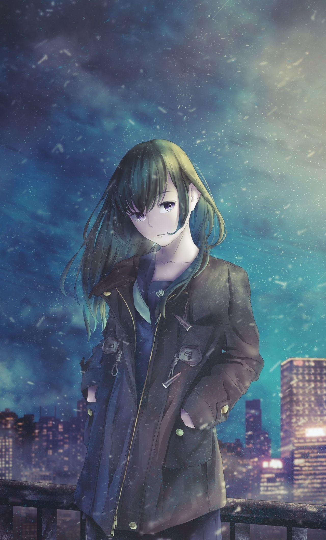 1280x2120 Night Out, Original, Cute, Anime Girl, Wallpaper Anime Girl Wallpaper HD