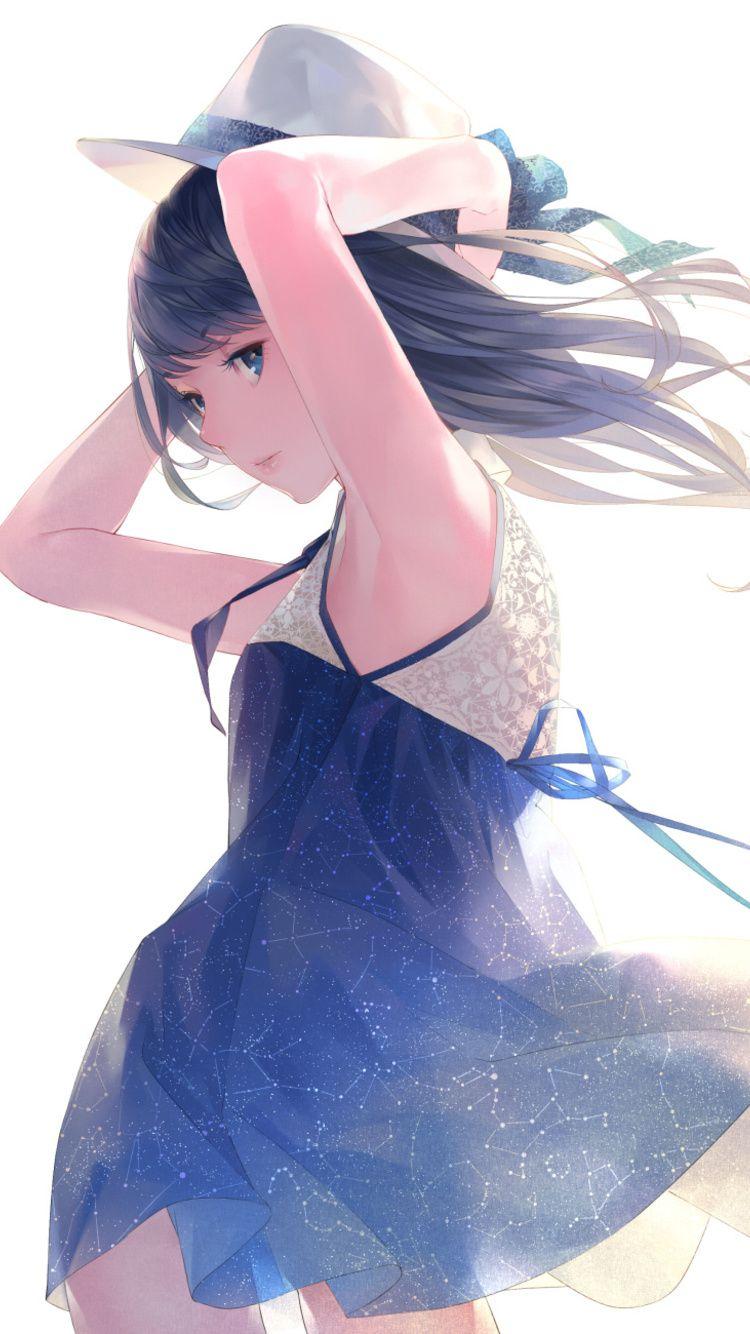 750x1334 Cute Anime Girl iPhone Wallpaper HD