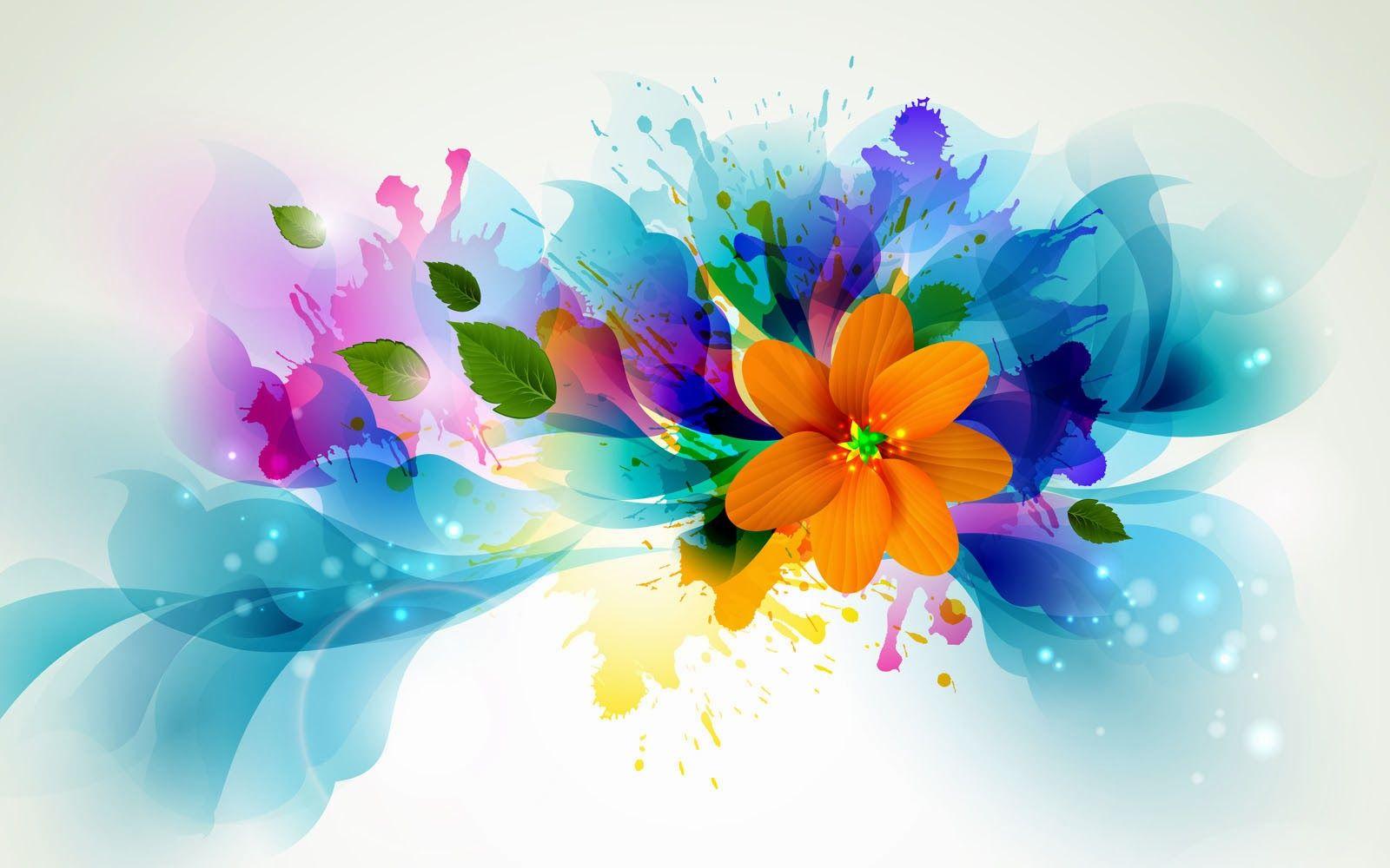 1600x1000 3D Flower Wallpaper