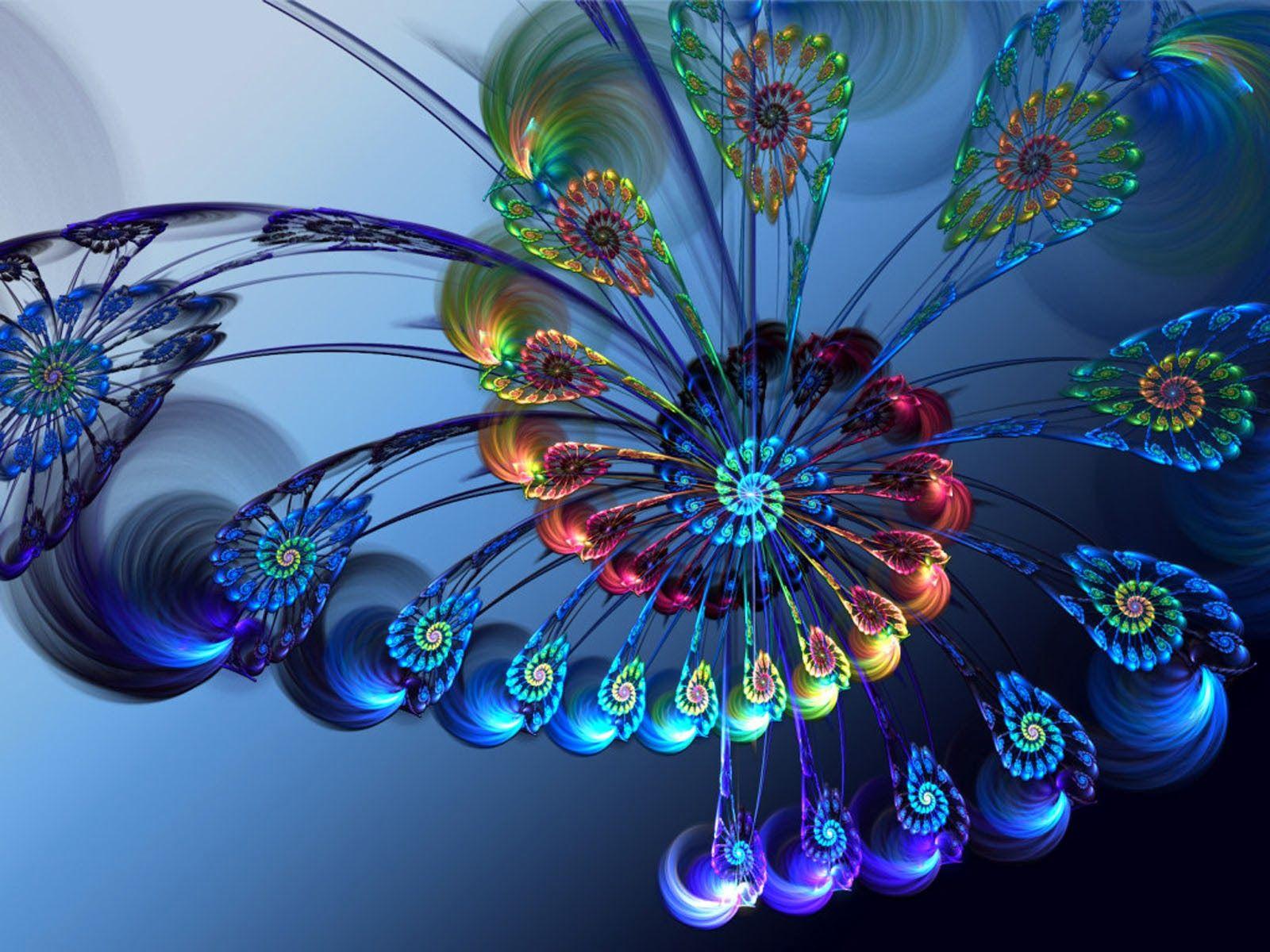 1600x1200 Early Flower: 3D Flower Wallpaper