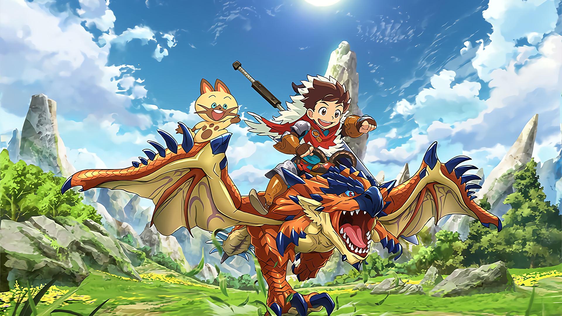 1920x1080 Monster Hunter Stories Anime Dragon Wallpaper