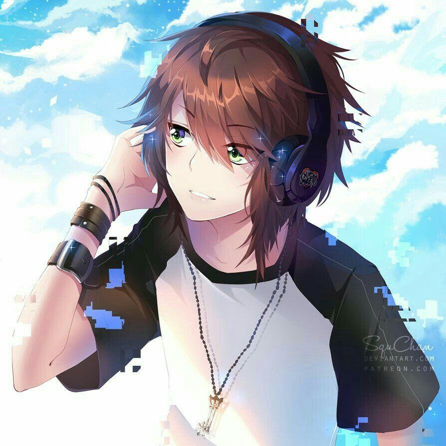 Gamer anime boy illustration wall art  TenStickers