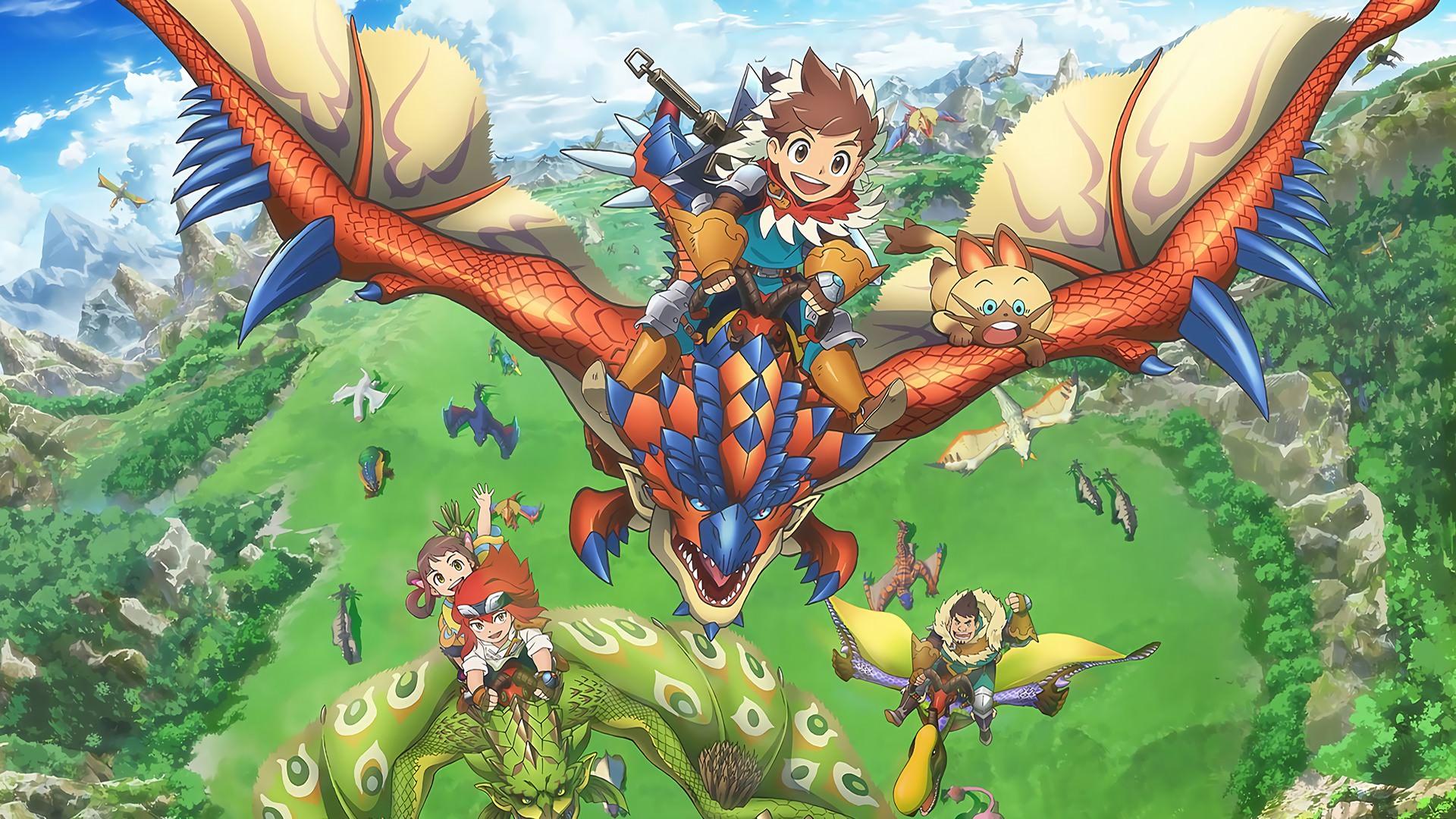 1920x1080 Monster Hunter Stories Anime Dragons. Wallpaper