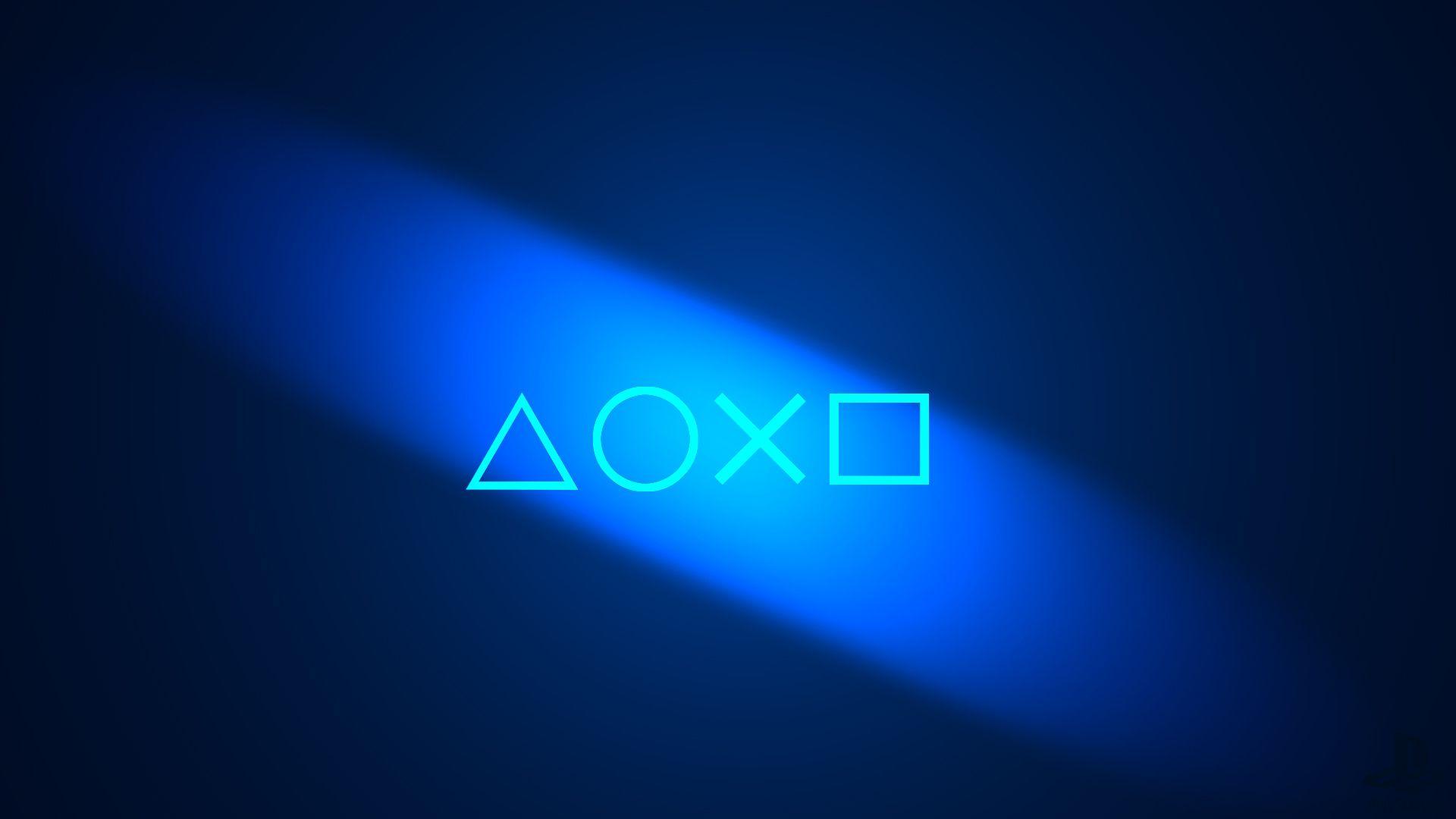 1920x1080 Download wallpaper round, sony, ps cross, triangle, playstation, ps qudrat, section games in resolution 1920x1080