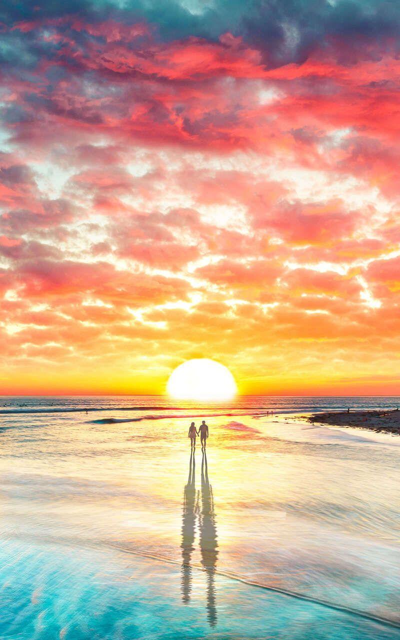 800x1280 Beach Couple Watching Sunset 4k Nexus Samsung Galaxy Tab Note Android Tablets HD 4k Wallpaper, Image, Background, Photo and Picture
