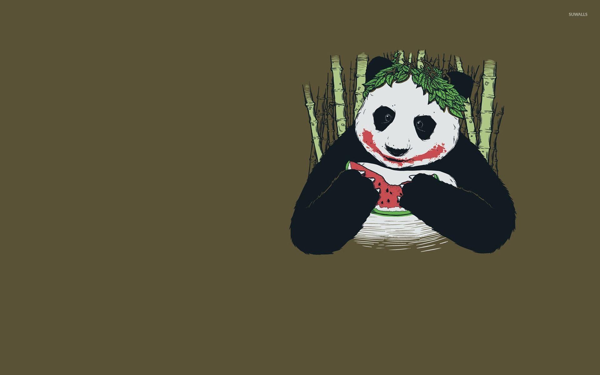 1920x1200 Panda eating watermelon wallpaper wallpaper