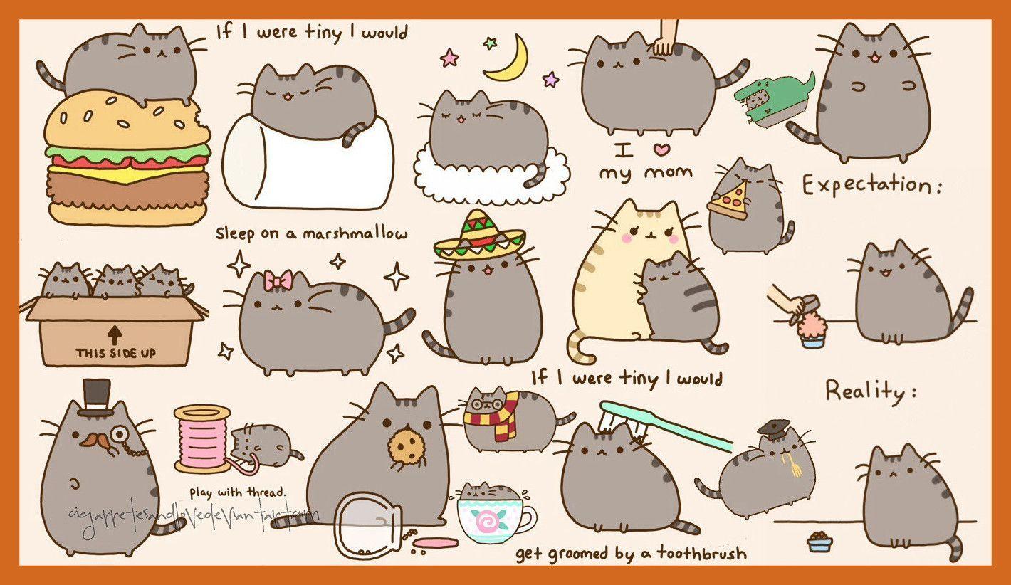 1420x822 Pusheen Halloween Wallpaper