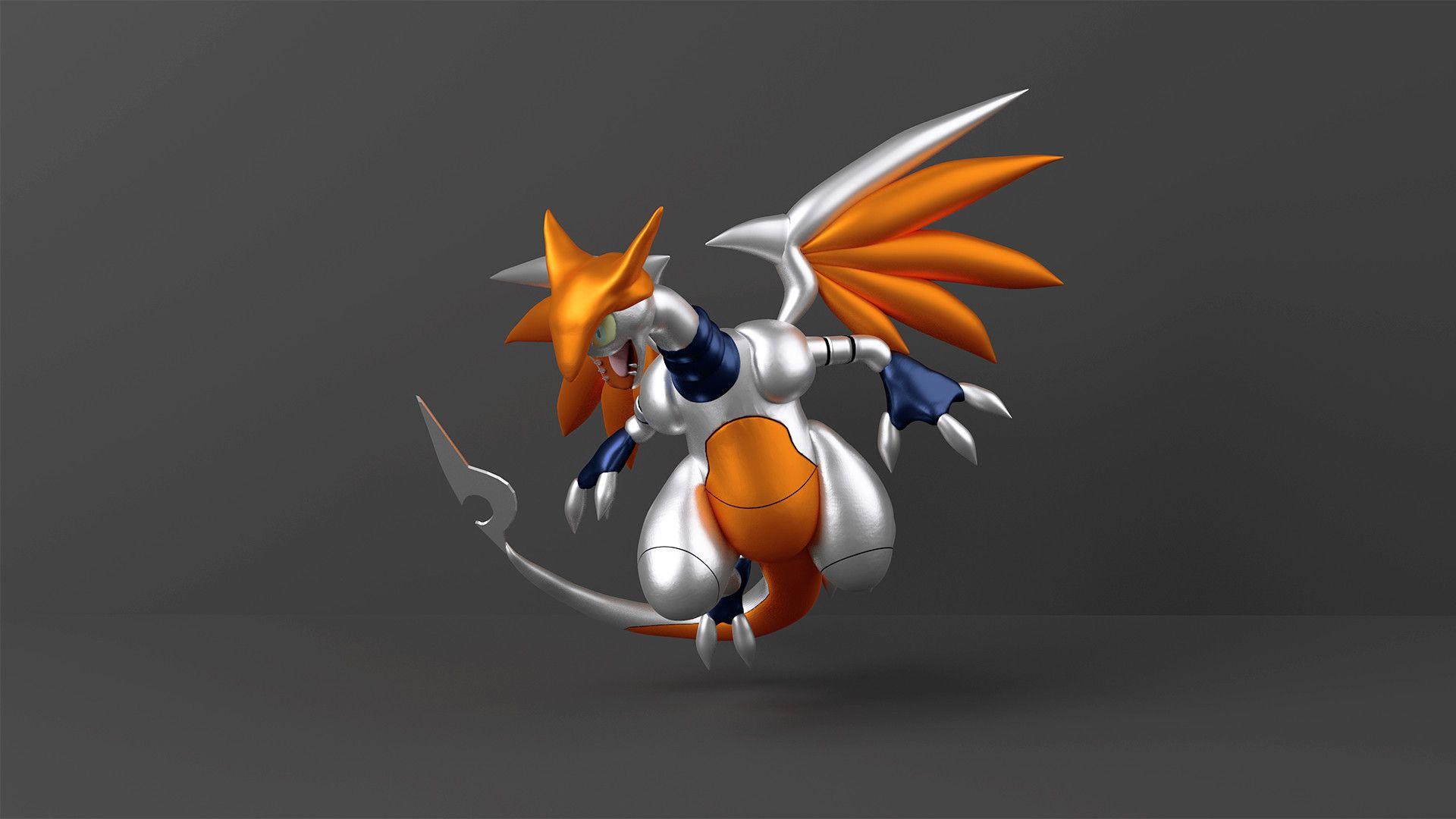 1920x1080 Charizard + Skarmory Pokefusion. Fakemon, Cristina Summa
