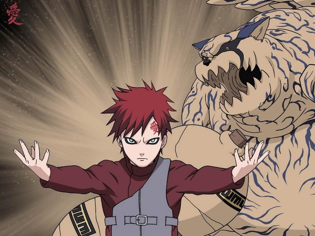 1024x768 Wallpaper Gaara And Shukaku By Gaawa Chan