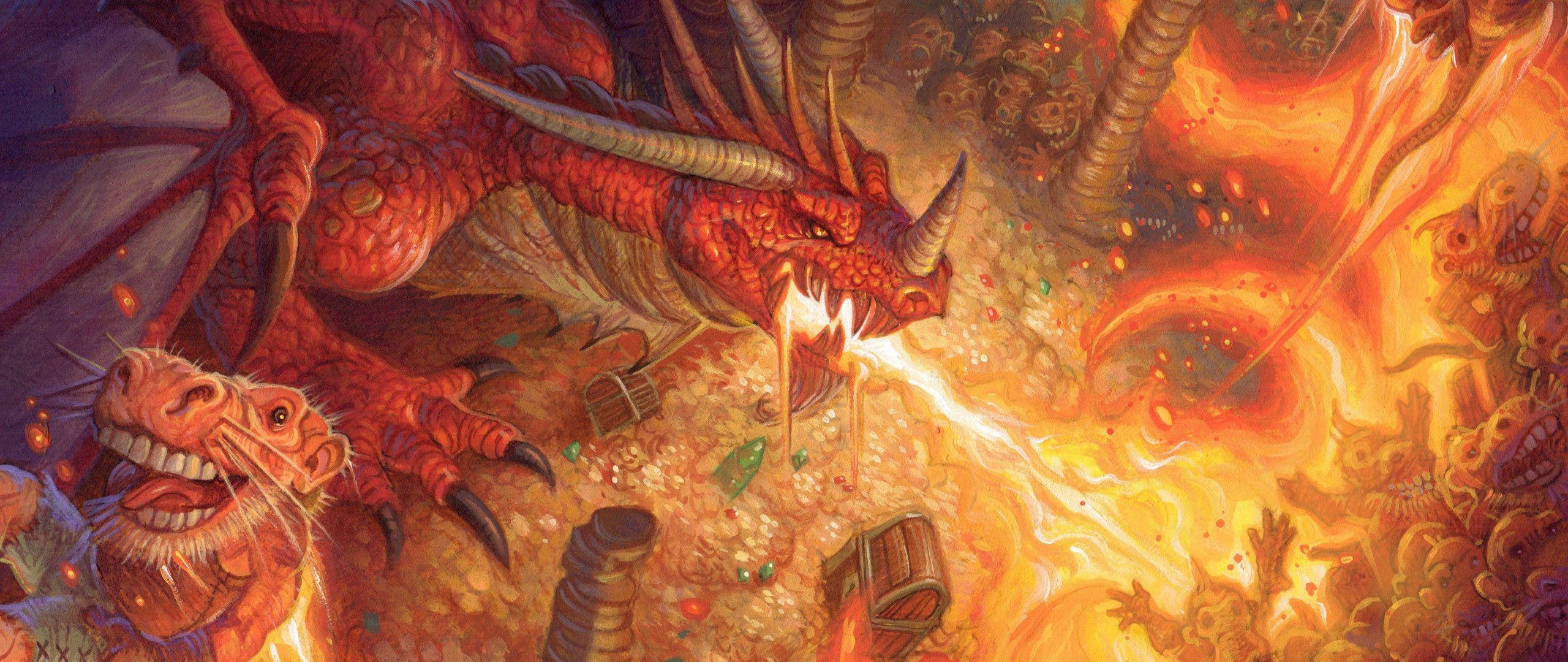 2560x1080 2560x Wallpaper Dragon, Fire, Video Game, Hearthstone 4k Wallpaper Dragon