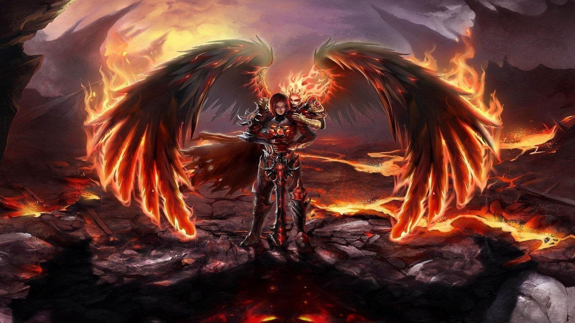 1920x1080 Cool Dark Angel Anime Wallpaper