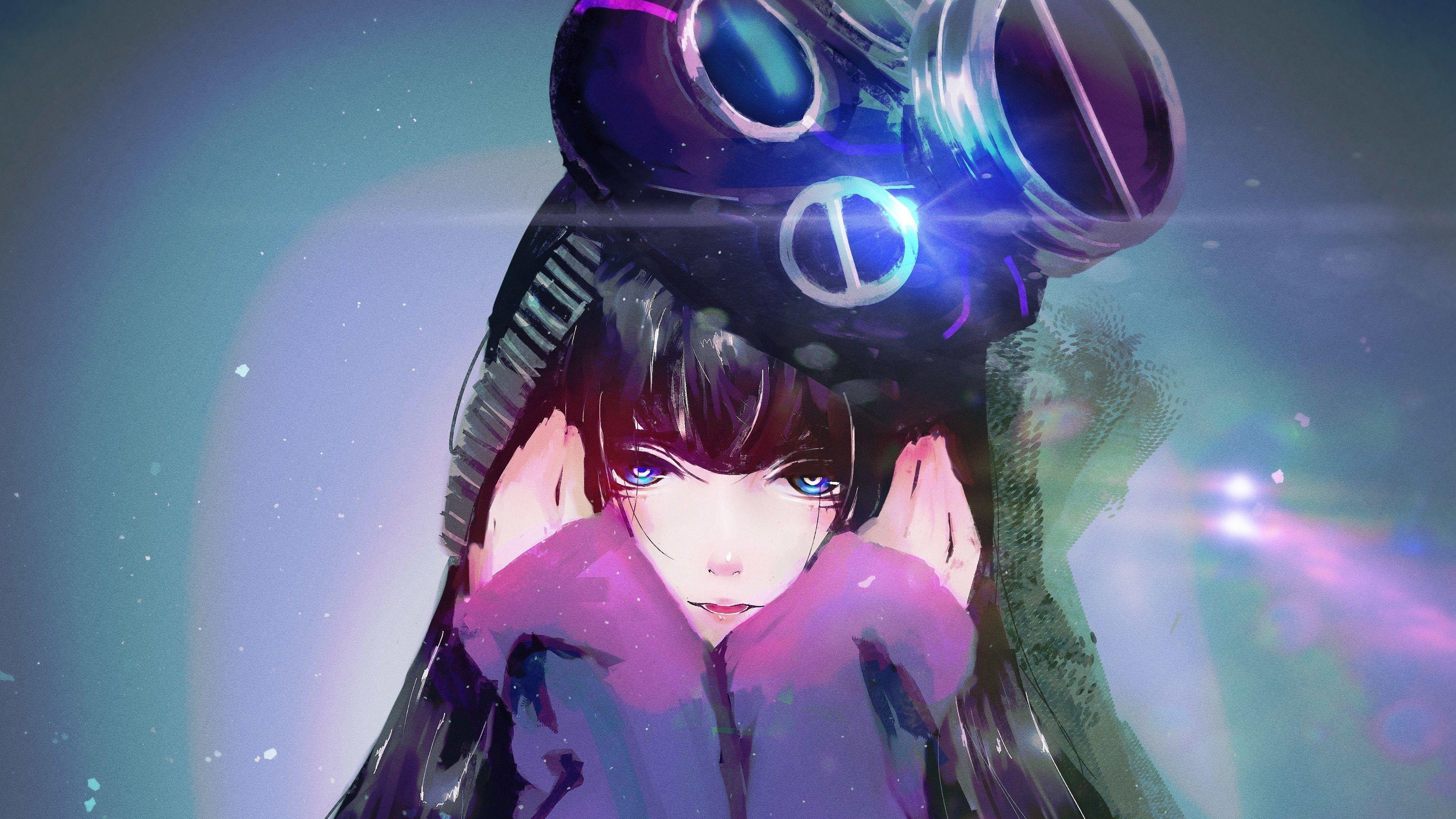 3840x2160 Gas Mask Girl Wallpaper
