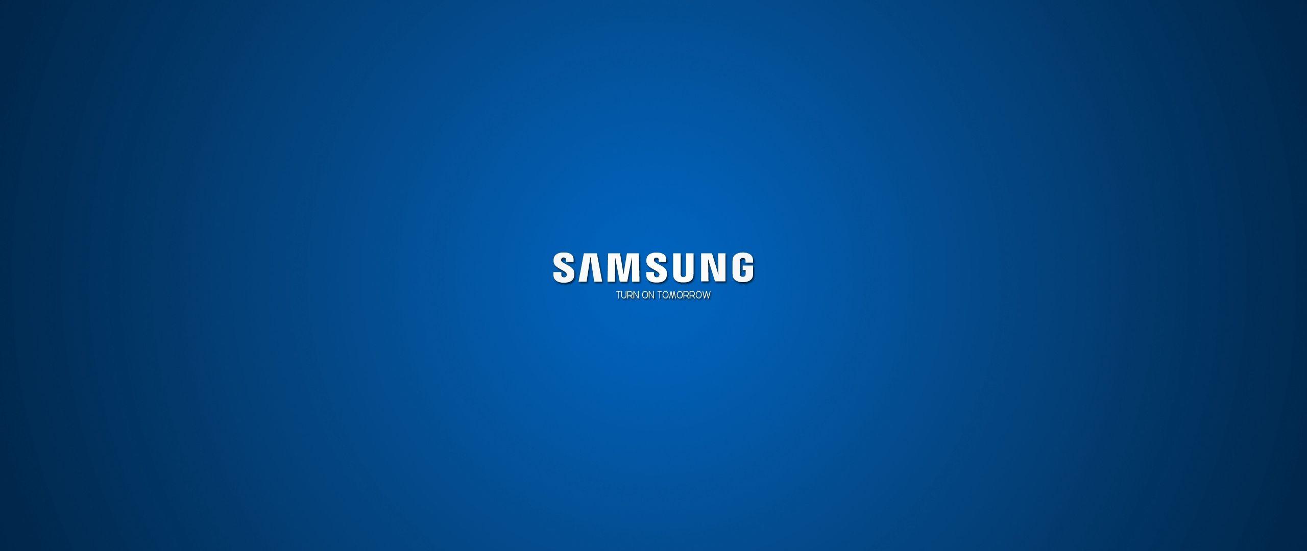 2560x1080 Wallpaper Samsung, Company, Logo, Blue, White Wallpaper Background