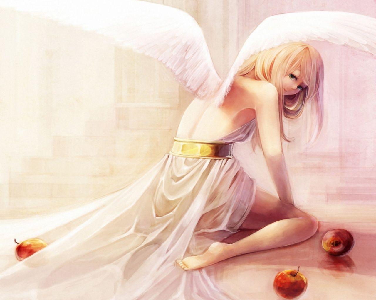 1280x1024 Sad Angel Wallpaper