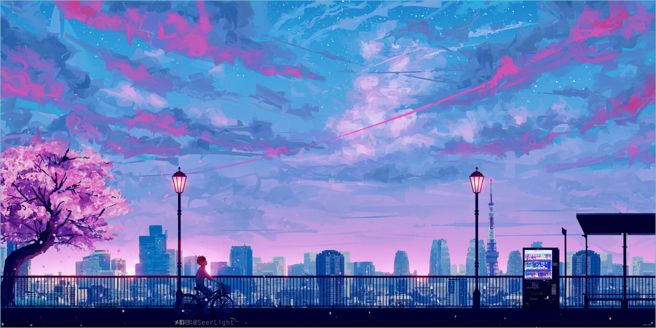 Hình nền máy tính xách tay Anime Aesthetic 12s 2560x1280 - Hình nền PC thẩm mỹ
