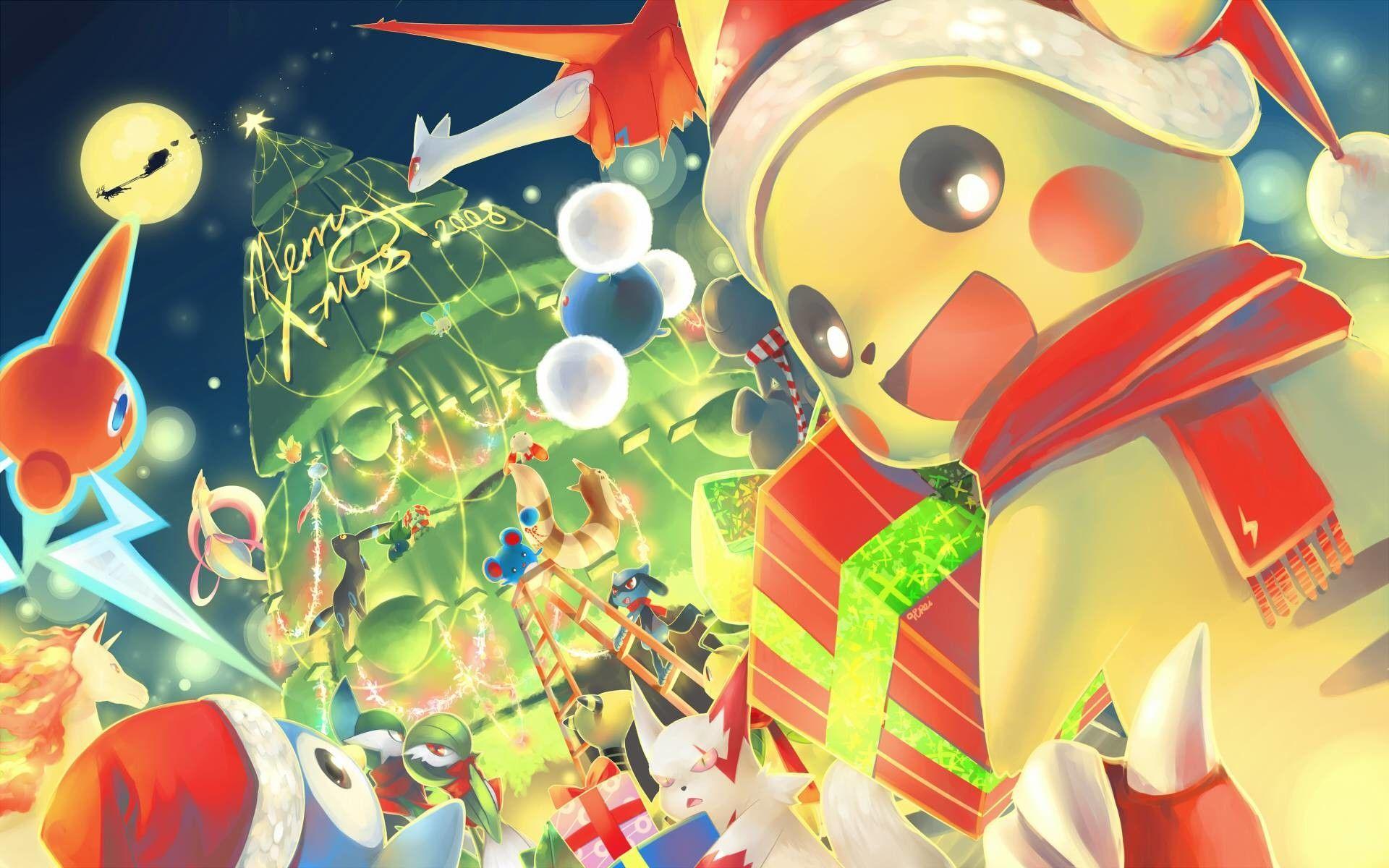 1920x1200 Christmas Pokémon Wallpaper