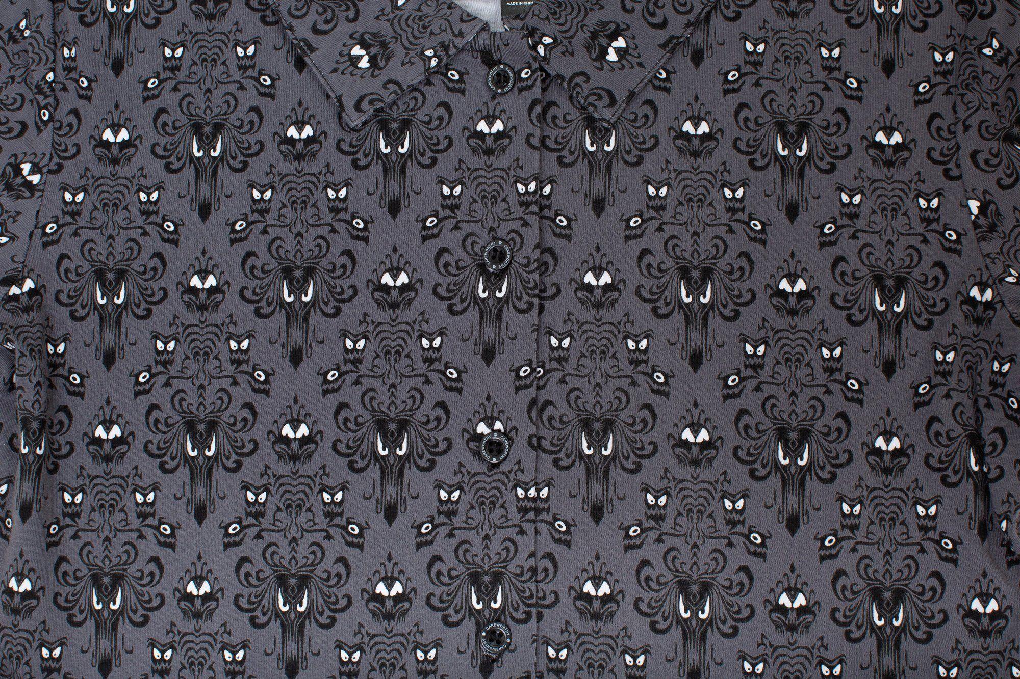 2000x1333 Disney's Haunted Mansion Wallpaper Button Up Dress—Cakeworthy