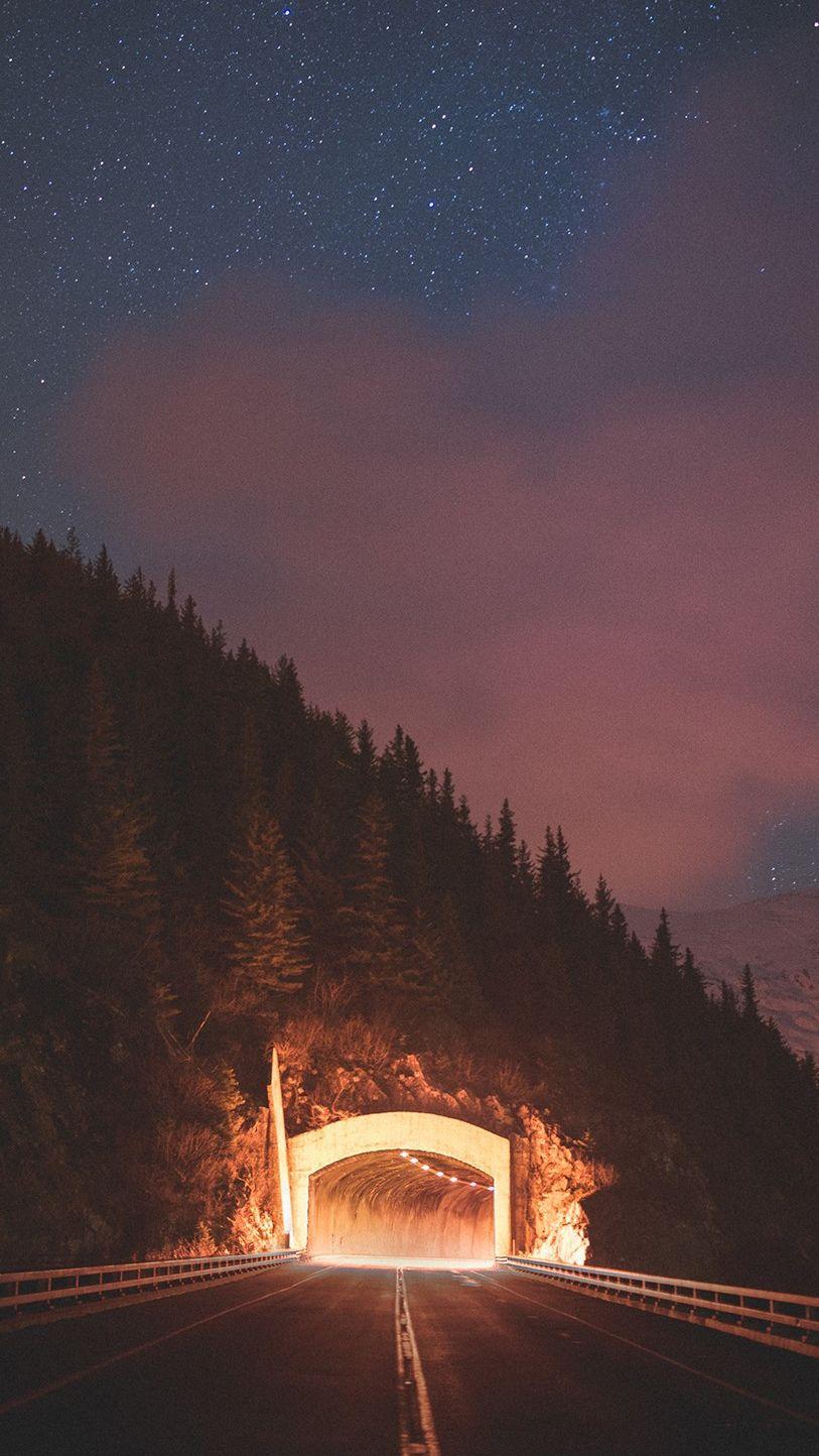 813x1444 Alaska Mountains Night Hình nền iPhone
