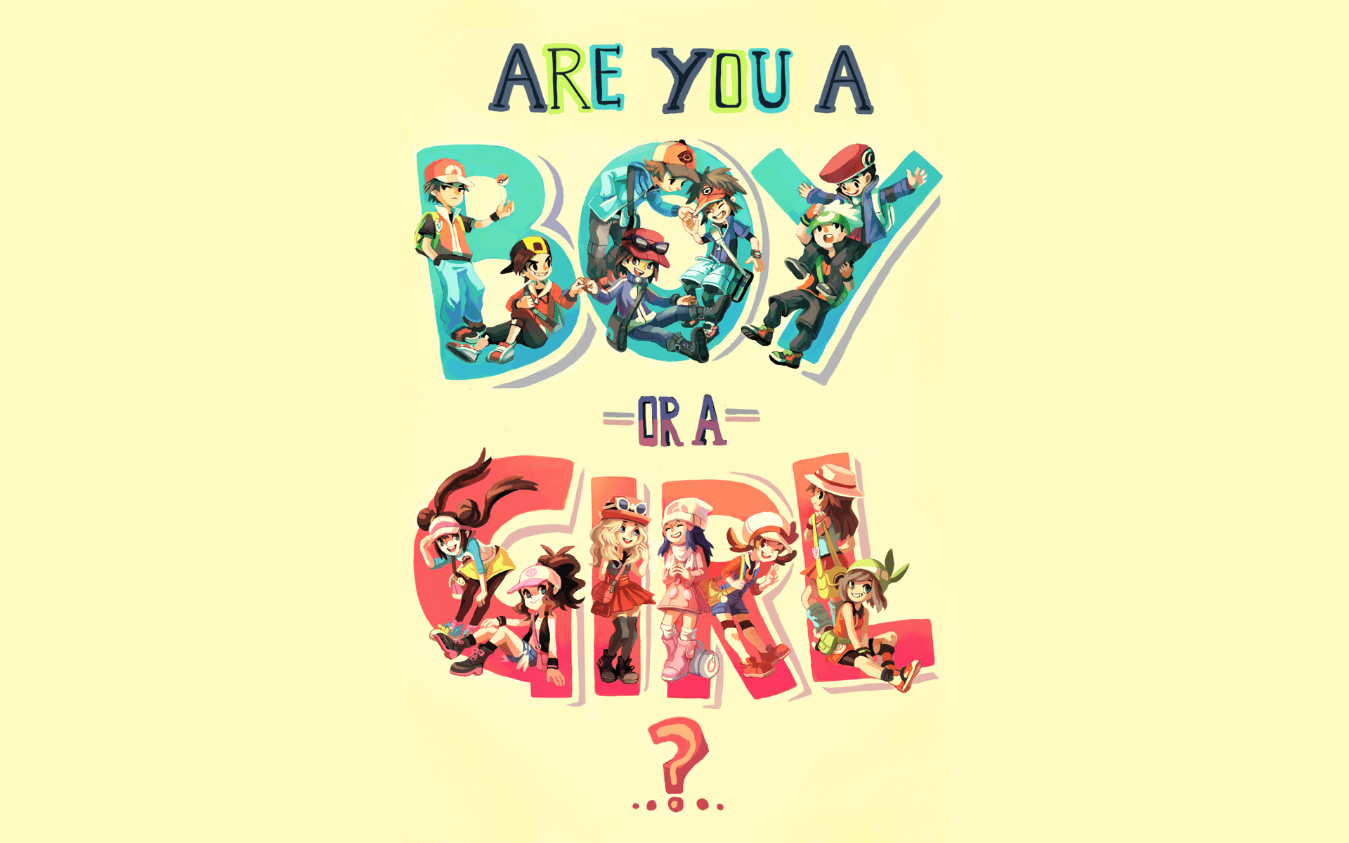 1920x1200 Pokemon Red Pokemon May Pokemon Dawn Pokemon Hilda Pokemon Onemegawatt Wallpaper:1920x1200
