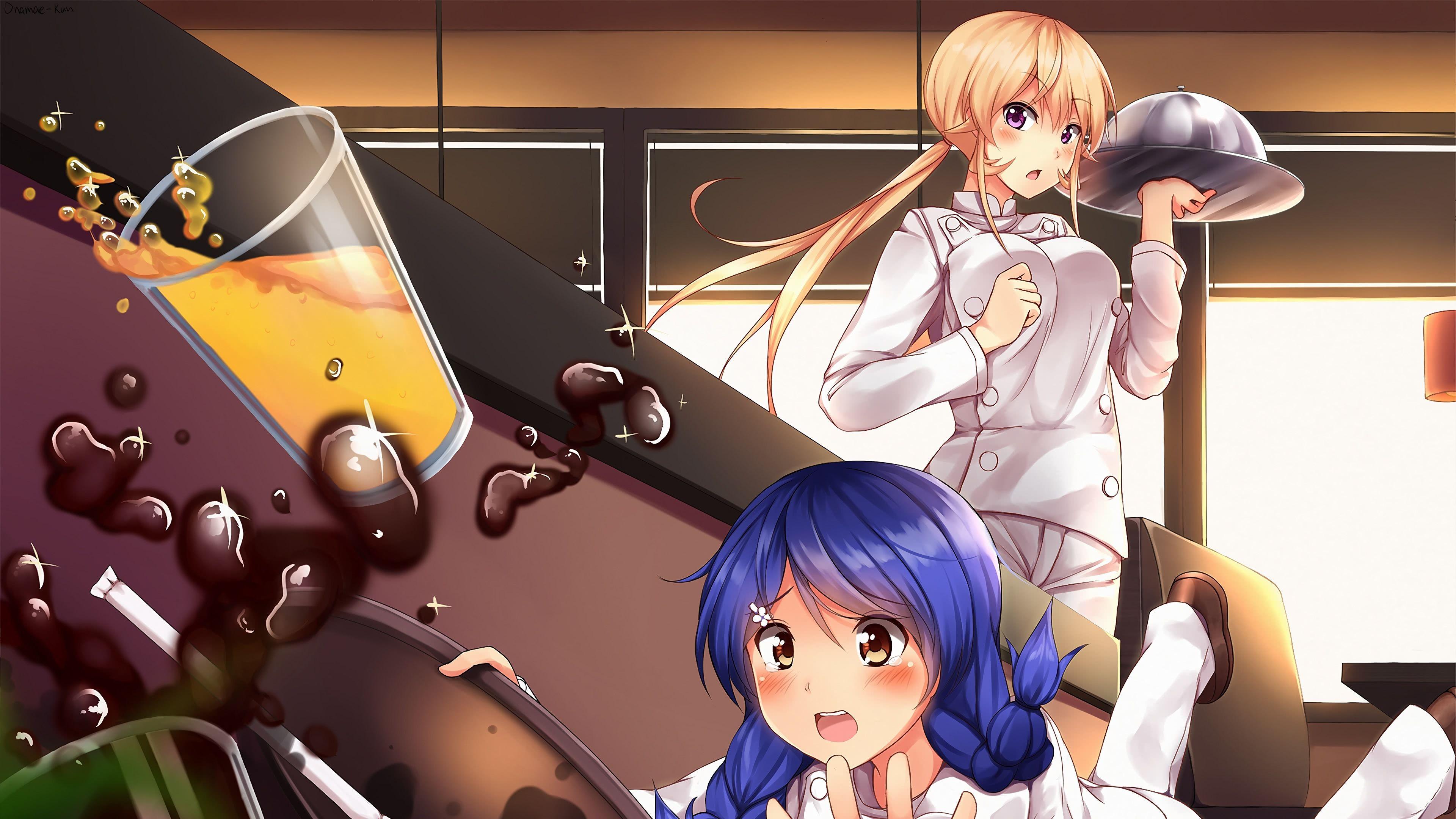 3840x2160 Food Wars Shokugeki No Soma Erina Nakiri Megumi Tadokoro UHD 4K Wallpaper