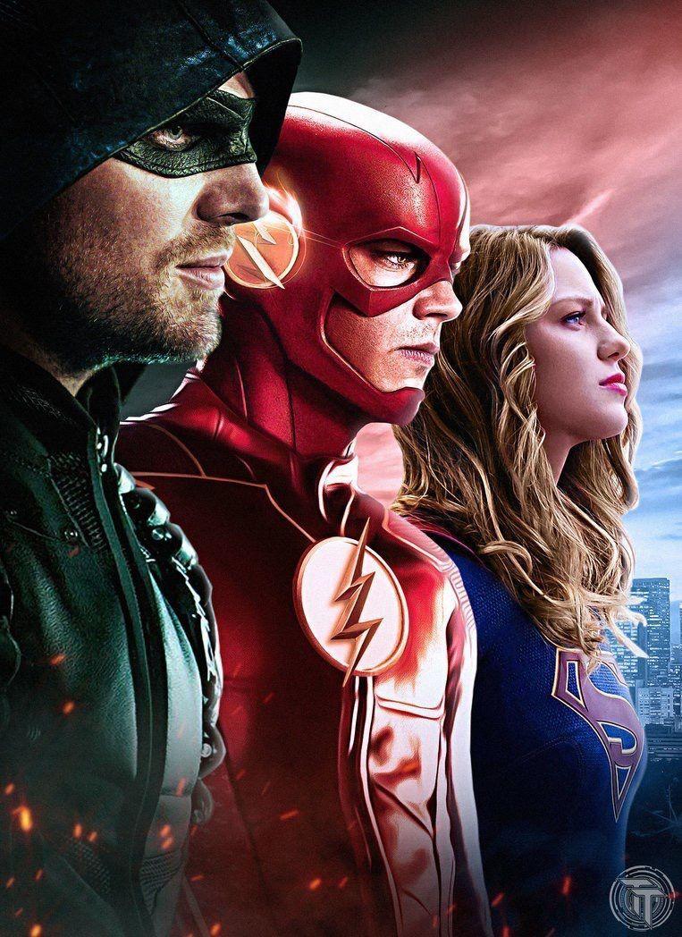 763x1048 Green Arrow, Flash And Supergirl Wallpaper