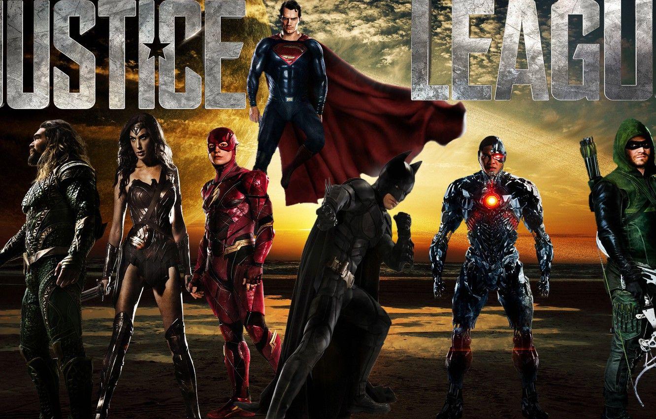 1332x850 Wallpaper Wonder Woman, Batman, Superman, Green Arrow, Arrow, Cyborg, Flash, Aquaman, Justice League, Justice League image for desktop, section фильмы
