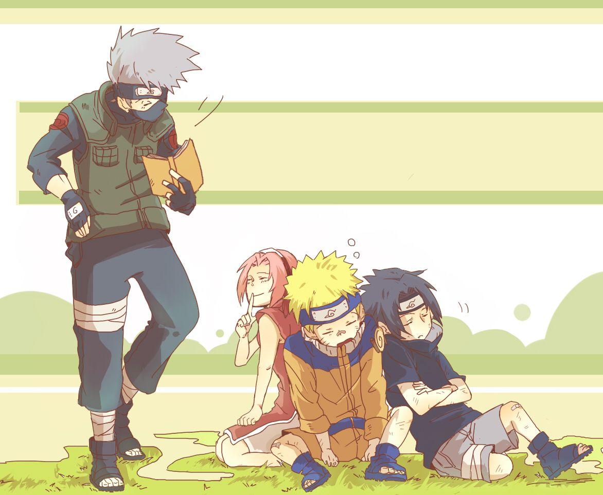 1172x963 Kakashi Hatake and Naruto, Sakura and Sasuke fond d'écran