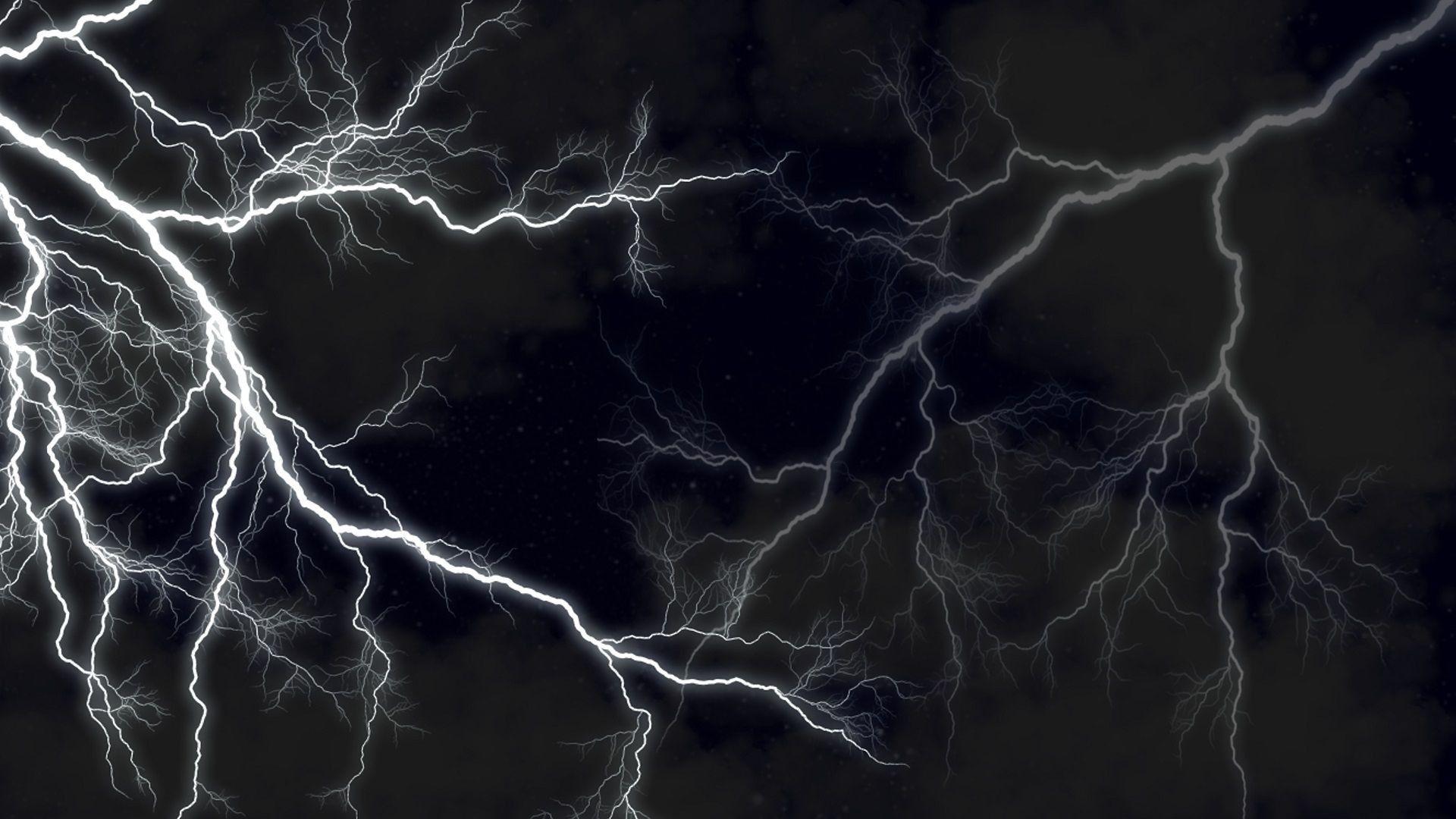 1920x1080 Red And Black Lightning Wallpaper