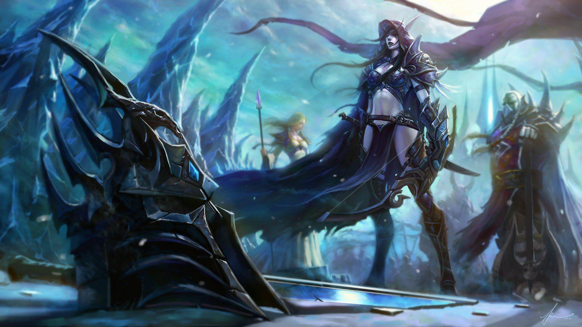 2000x1125 Awesome Lich King wallpaper, wondering who made it. Anyone recognize the signature? Reverse image search was unsuccessful