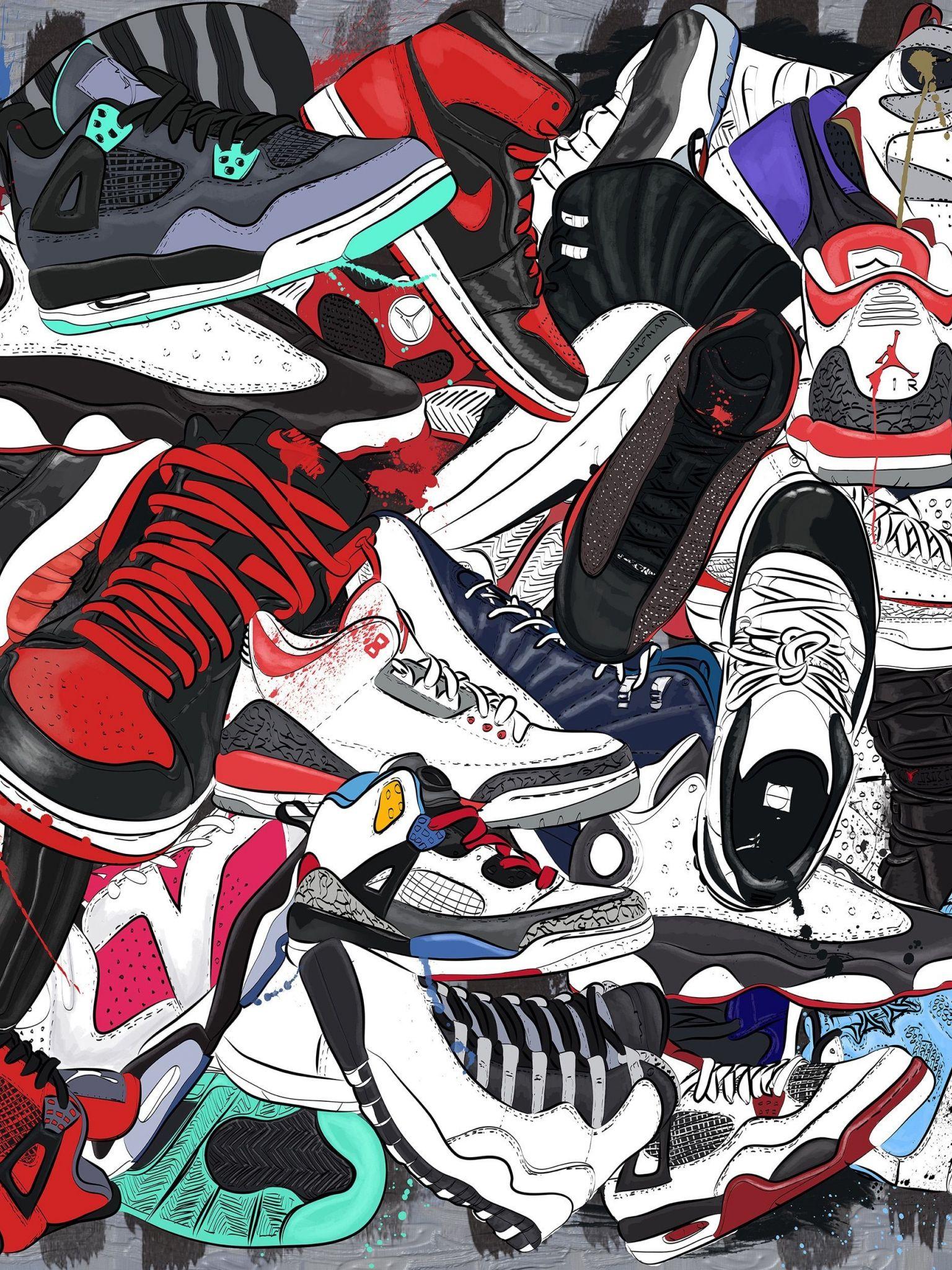 Tải mẫu logo giày sneaker đẹp file vector AI EPS JPEG JPG SVG PDF