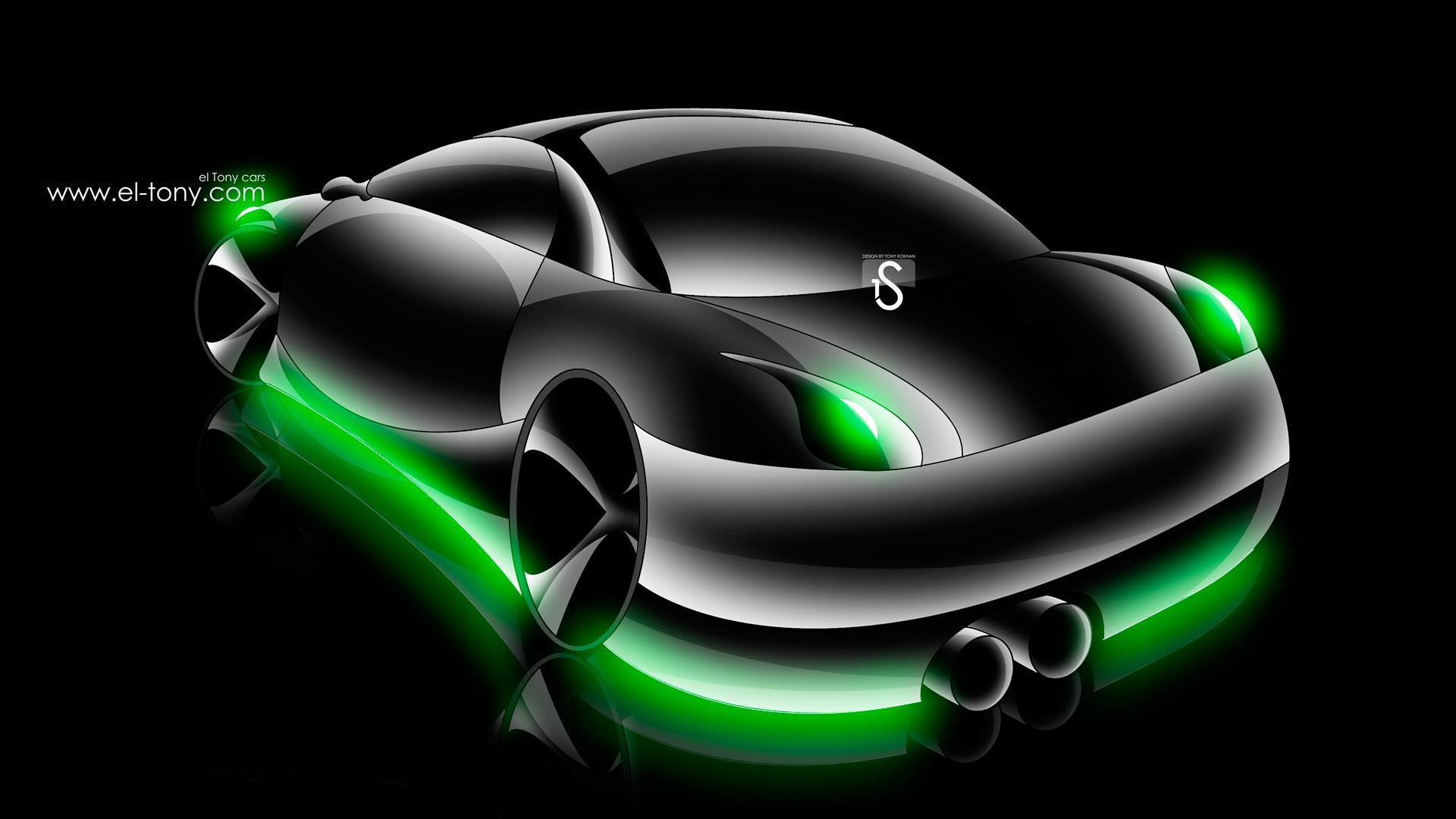1920x1080 3D Neon Car Wallpaper HD for Android