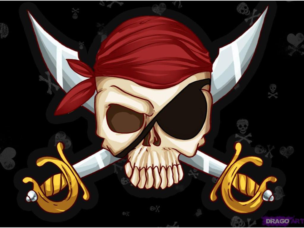 1024x768 Pirate flag wallpaper